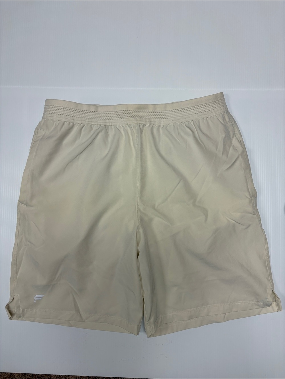 Men's Fabletics lined Ivory Athletic Shorts - Lightweight Performance
